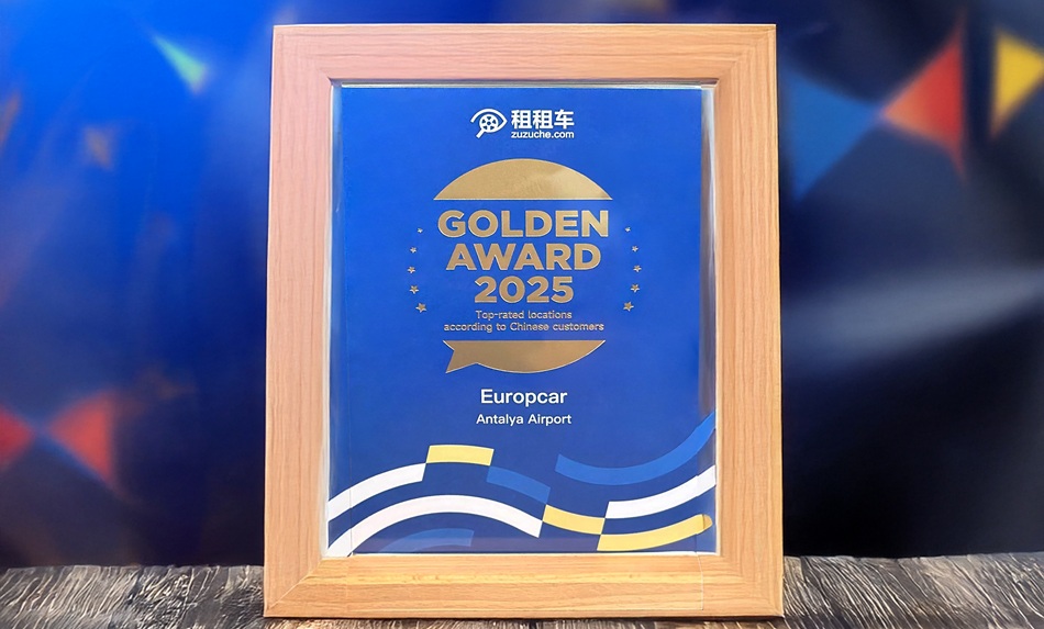 Europcar Antalya Havalimanı Ofisi’ne Çinli dev platformdan uluslararası ödül